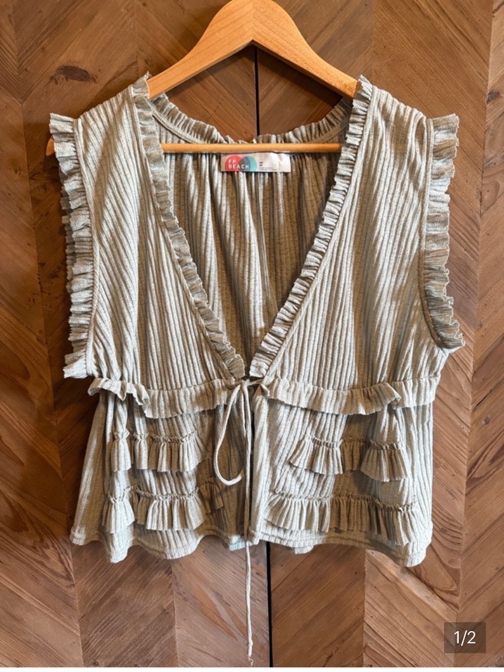 FB Front Tie Camisole Sage